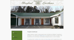Desktop Screenshot of hooglandguesthouse.co.za